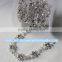5 Yards 16mm Width DIY Sew On Silver Gold BaseTrim Strass Crystal Cup Chains Crystal Rhinestone
