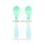 New Custom Colorful Bpa Free Kids Plastic Silicone Rubber Travel Spoon