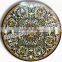 Semi Precious Black Marble Stone Inlay Dining Table Top