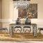 Modern royal marble stainless steel dining table design for banquet hall