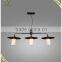 Classic style 3 heads pendant light black light with white shade pendant lamp E27 pendant light