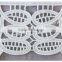 High quality 13.5cm width water soluble polyetser crochet trim in white