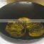 Lacquerware handicrafted, round plate with handpainted pattern from Vietnam