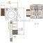 MR-A368-1low flow rate range water flow sensor, 1/2'' electronic flow sensor for liquid