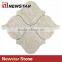 Newstar Crema Beige Arabesque Marble Lantern Brown Stone Tile Backsplash