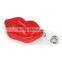 5 oz red lips stainless steel hip flask