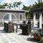 Wholesale garden wicker rattan dining table and chairs set
