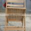 new product natural light wooden dining slat folding beach chair