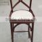 hot sale wood Cross back bar stool high chair and high back chair