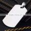 Promotions! Fashion Military Men's Stainless Steel Silver Plain Dog Tag Pendant No Chain Free shipping