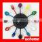 UCHOME Colorfull Wall Clock With Fork And Spoon