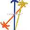 plastic glass coconut tree cocktail stirrers