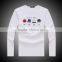 Men's Long Sleeve t Shirt( 95%cotton 5%spandex )digital t Shirt Printing Machine