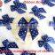 NAVY BLUE SATIN RIBBON BOWS for Garment
