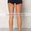 MGOO 2017 New Style Navy Yoga Stretch Shorts Sweat-Wicking Fabric 100% Cotton 250g Lined Inseam Crossfit Shorts