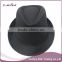 2015 fashion black cotton fedora hat