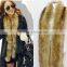 trendy european american ladies faux fur scarf raccoon fur scarf