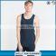 Plain black knitted men stringer tank top with no lable