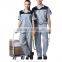 Unisex Polyester Cotton Summer Short Sleeve Work Uniform with Multiple Pockets