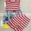high quality 2 piece girls ruffle back to school clothing outfits baby pencil clothes