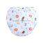 blue footprints printed style wholesale 100% cotton baby cloth diaper