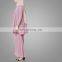 OEM Supply Malaysia Women Baju Kurung Pink Pleated Two Pieces Muslim Ladies Dress Islamic Clothing