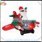 Christmas inflatable santa claus with car, santa driving car with kids for christmas yard decor
