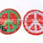 China manufacture customized round woven patch round patch label