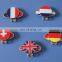 UK/ German/ Switzerland/ France /Netherlands national flag metal golf ball marker hat clip set