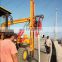 Hydraulic post installation PV pneumatic pile driver for highway guardrail