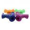 Low price multiple colors dog chew rubber toy food leaking trihedron for pet biting/ teeth cleaning