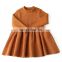 Baby Girls dress Warm Kids Clothing Wool Knitted Girl Solid Long Sleeve Dresses Autumn Winter