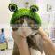 Funny Cartoon Frog Pet Hat Dog Costume Crochet Neck and Ears Warmer Knitted Snood For Cats