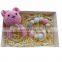 Baby Gift Bear Wooden Ring and Crochet Beads Teething Bracelet Rattle