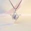 2019 New Women Necklace Clear Zircon Heart Locket Pendant Necklace Fashion 925 Sterling Silver Choker Necklace Wholesales