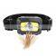 High Power 500 Lumens USB Rechargeable Outdoor Waterproof COB LED Headlamp Sensor For Camping