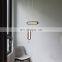 Modern simple liner metal lamp gold stainless steel pendant lamp