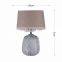 New arrival hotel bedroom decoration exquice desk lamp hot sales antique grey ceramic table lamp