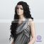 South Korea high temperature wire new popular long dark brown lace wig