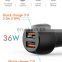 Wholesale 36W QC3.0 Dual Port USB Car Charger Super Fast Car phone Charger Adapter For Iphone12