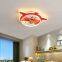 Smart color ceiling fan light with colored light