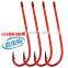 Strong Mustad 90234NP Fishing Hooks Long Blood Worm Lure Bait Hook Fashion Red High Strength Barbed Circle Tackles 1-12# Pesca