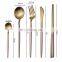Supplies Wholesale Travel Portable 5pc Luxury 304 Tableware Stainless Steel Cutlery Set