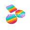 squeeze pure compression snappers gradient push pop bubble sensory fidget toy 5x5inch