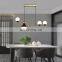 Modern Led Chandelier for Kitchen Dining Tables Desks Glass Ball Pendant Lights Home Decor Interior Lighting Black