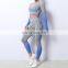 Wholesale Custom Logo Fitness Yoga Wear 2 PCS Workout Apparel Women Zip Up Gym Yoga Sets