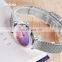 SINOBI Color Gradient Dial Watch Lady Mesh Band Wristwatch Diamond Decoration Bezel Girls Watch OEM Watches