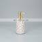 White with Golden Streaks Creative Golden line Soap Dispenser Toothbrush Holder Tumbler Soap Dish toieltbrush holder Bathroom Ac