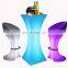 glowing cocktail event party wedding led bar tables and chairs party chair table set high chair cordless luminous bar tables