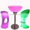 Garden Lights Led Outdoor Chair Set Glow Bar Rechargeable Led Furniture Led Light Cocktail Bar Tables and Chairs for Events